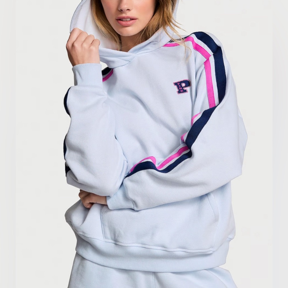 VS PINK Ivy Fleece Campus Hoodie Sz M